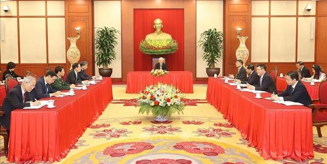 Tổng Bí thư Nguyễn Phú Trọng điện đàm cấp cao với Tổng thống Hoa Kỳ Joe Biden