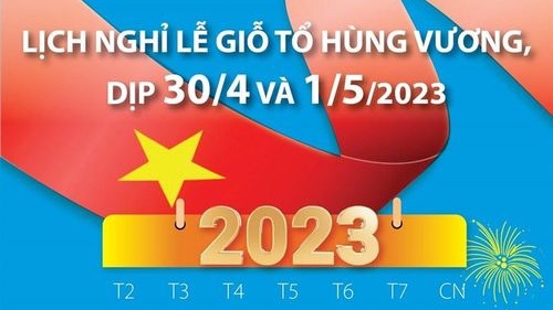 5 ngày nghỉ lễ dịp Giỗ Tổ Hùng Vương và 30 4-1 5