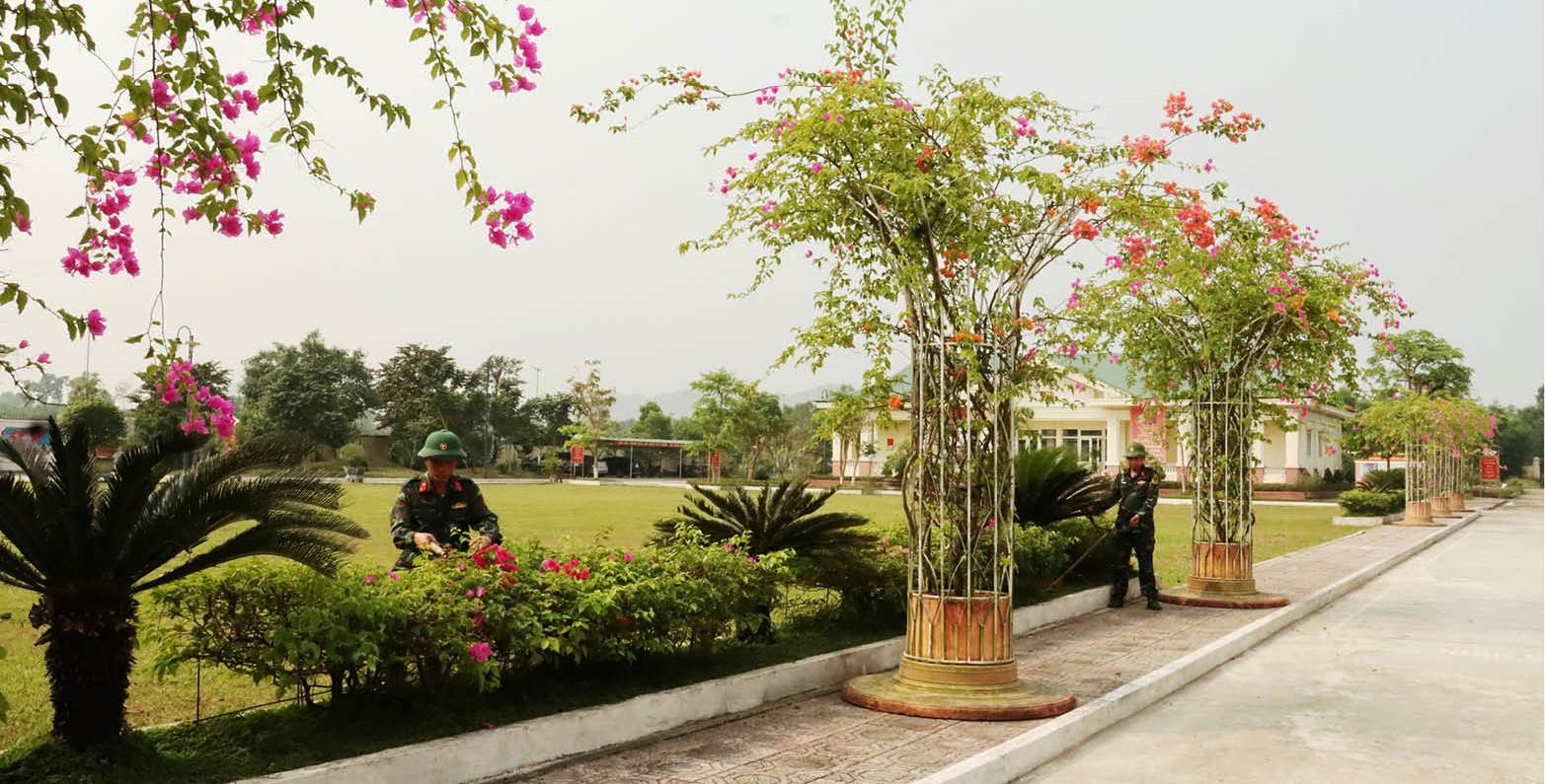 Xây dựng doanh trại chính quy, xanh, sạch, đẹp