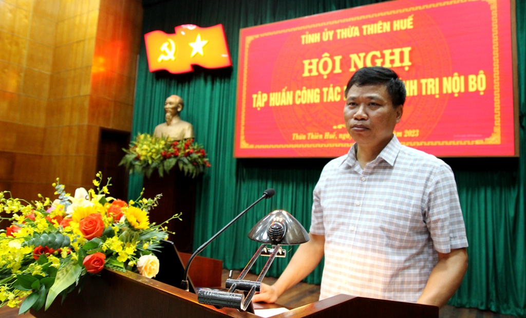 Tập huấn nghiệp vụ công tác bảo vệ chính trị nội bộ Đảng