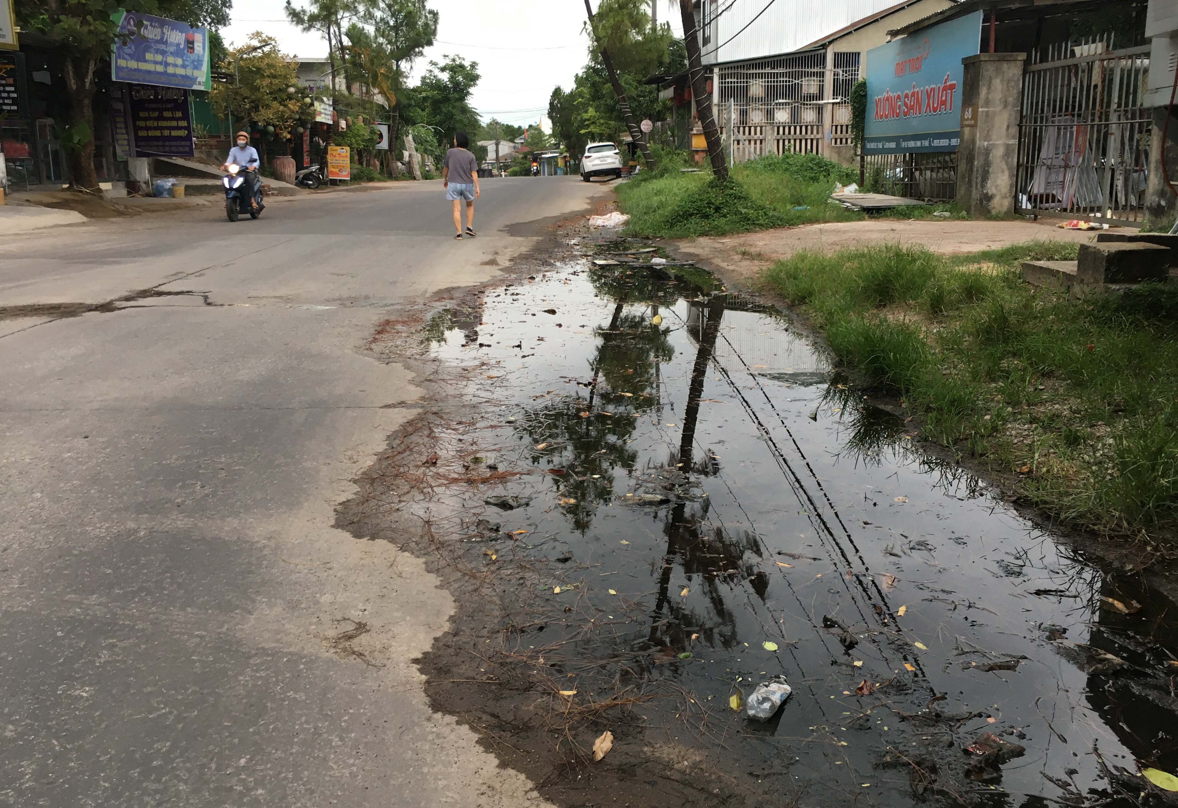 Ao tù nước đọng trên tuyến đường du lịch