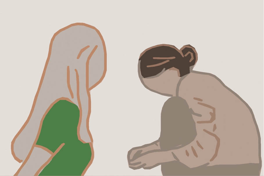 “Mạ già lút cút lui cui”