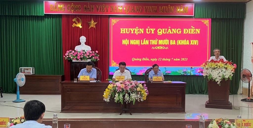 Quảng Điền Tốc độ tăng trưởng giá trị sản xuất bình quân 3 năm ước đạt 7,2