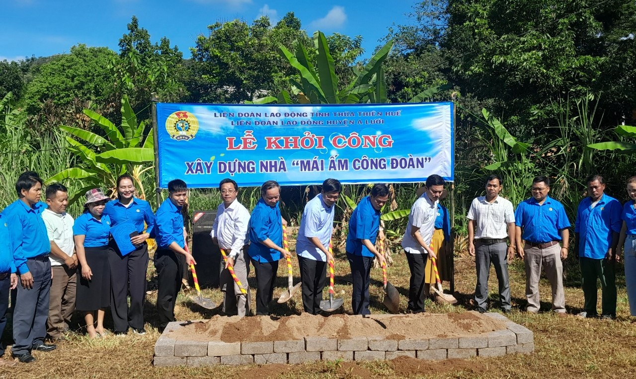 Khởi công “Mái ấm công đoàn” cho 3 gia đình đoàn viên khó khăn
