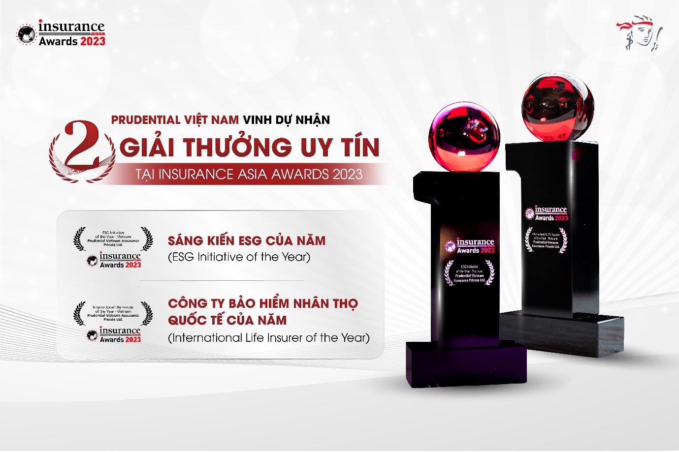 Cam kết kinh doanh có trách nhiệm, Prudential Việt Nam chinh phục giải thưởng kép tại Insurance Asia Awards 2023