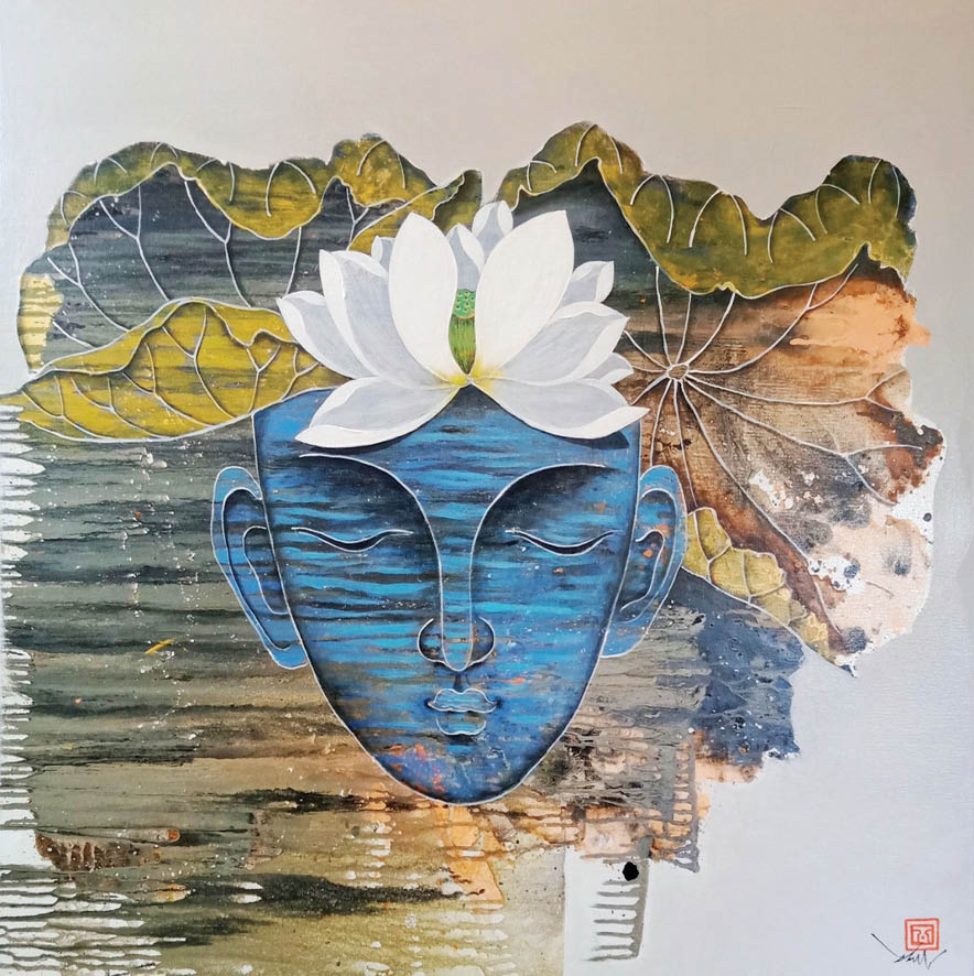 Sen Huế trong tranh Lê Hòa