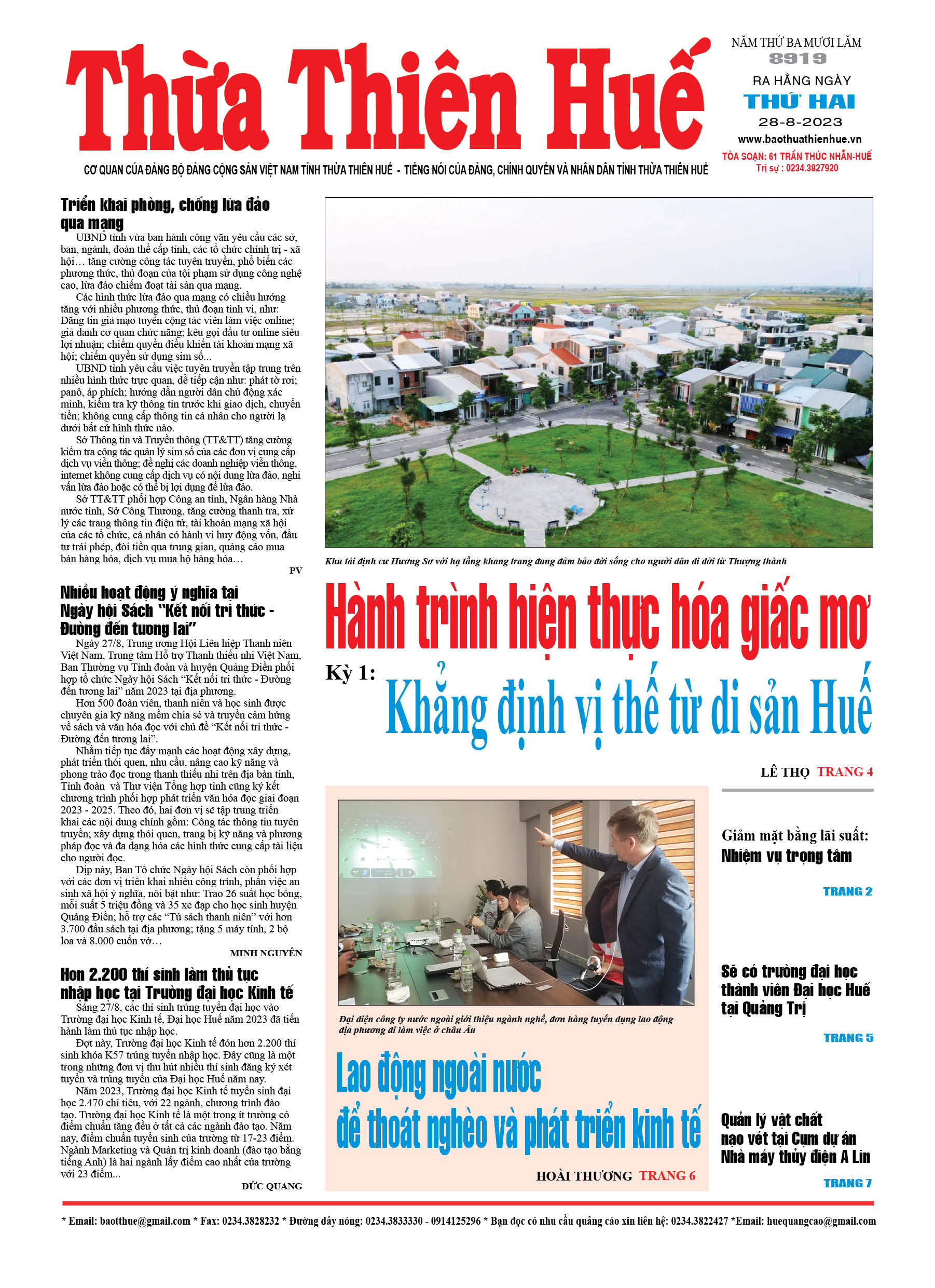 Thứ hai, 28/08/2023