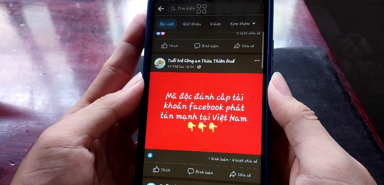 Không để các đối tượng xấu đánh cắp tài khoản facebook cá nhân