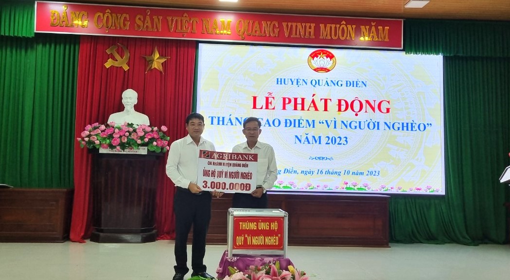 Quảng Điền Phát động gây quỹ hỗ trợ người nghèo