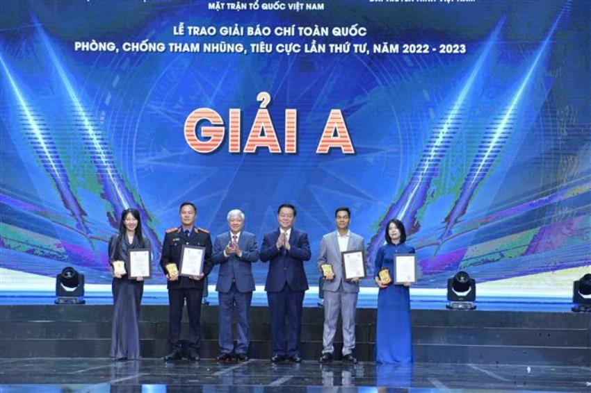 54 tác phẩm xuất sắc đoạt Giải báo chí toàn quốc phòng, chống tham nhũng, tiêu cực lần thứ tư