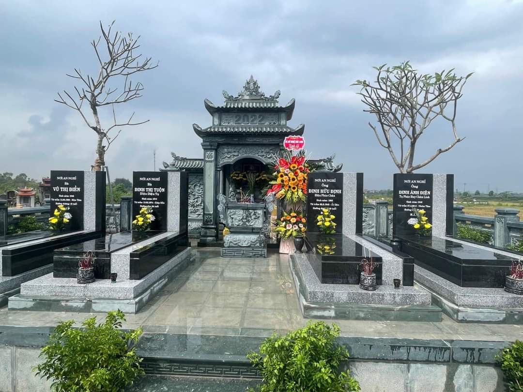 Tham khảo mẫu lăng mộ đá dòng họ do Tinh Hoa Đá Mỹ Nghệ chế tác