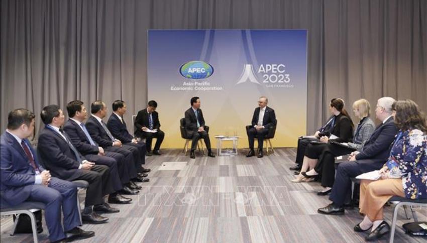 Chủ tịch nước Võ Văn Thưởng tiếp Thủ tướng Australia nhân dịp dự Tuần lễ Cấp cao APEC 2023