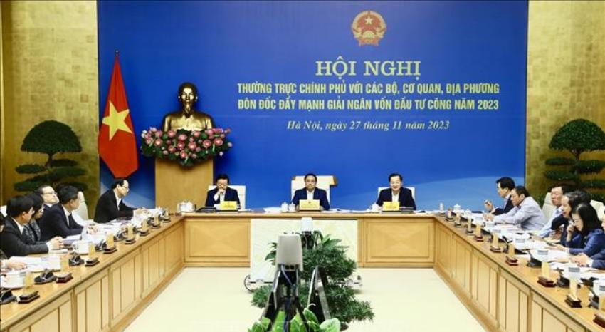 Hội nghị Thường trực Chính phủ với các bộ, cơ quan, địa phương đôn đốc đẩy mạnh giải ngân vốn đầu tư công