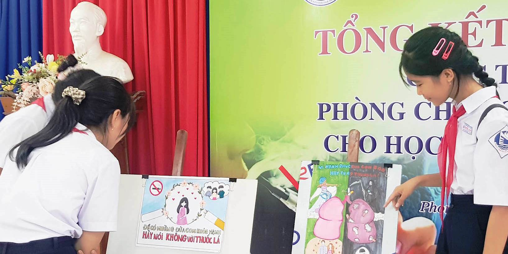 Phòng, chống tác hại thuốc lá qua góc nhìn các “họa sĩ nhí”