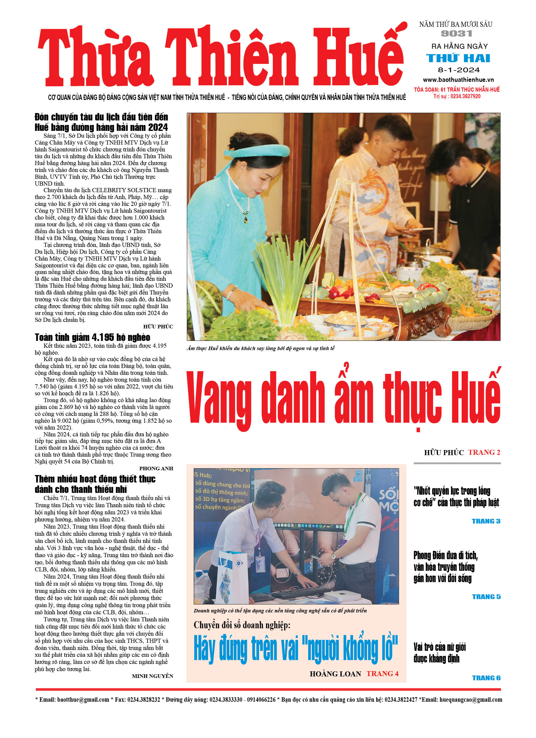 Thứ hai, 08/01/2024