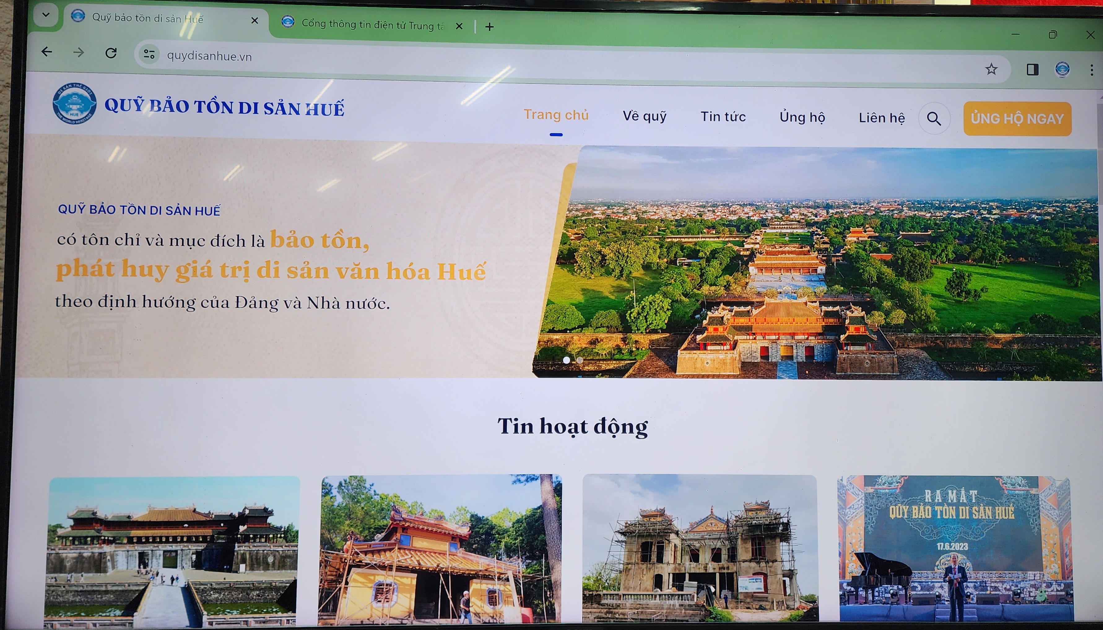 Ra mắt Website Quỹ Bảo tồn Di sản Huế