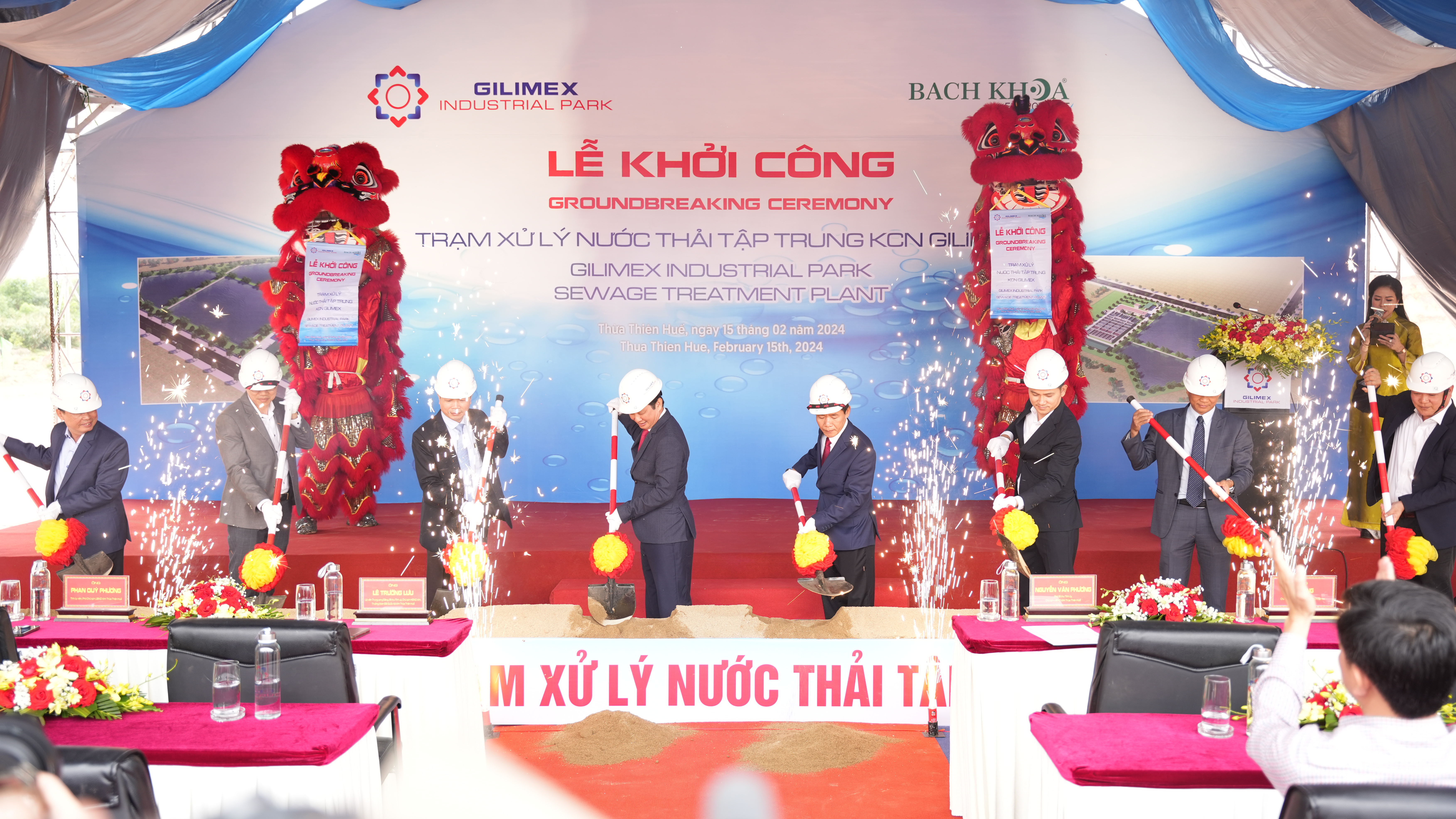 Khởi công Trạm xử lý nước thải tập trung Khu công nghiệp Gilimex