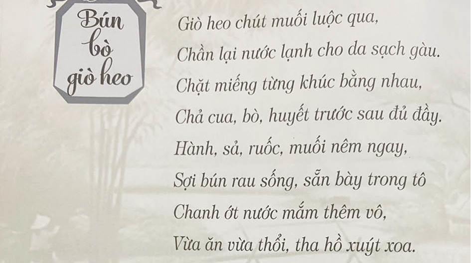 Độc đáo “Lục bát món Huế”