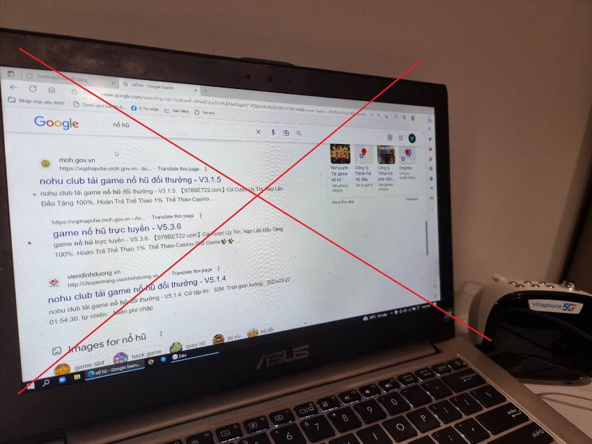 Vẫn còn trang web cơ quan Nhà nước bị cài cắm link game bài, cờ bạc
