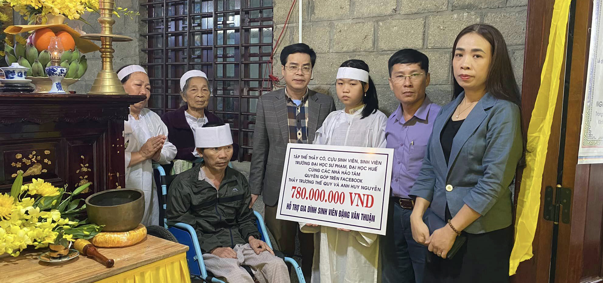 Trao gần 780 triệu đồng đến gia đình nam sinh không may qua đời