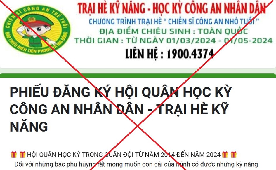 Cảnh báo “giả mạo tổ chức trại hè để lừa đảo”