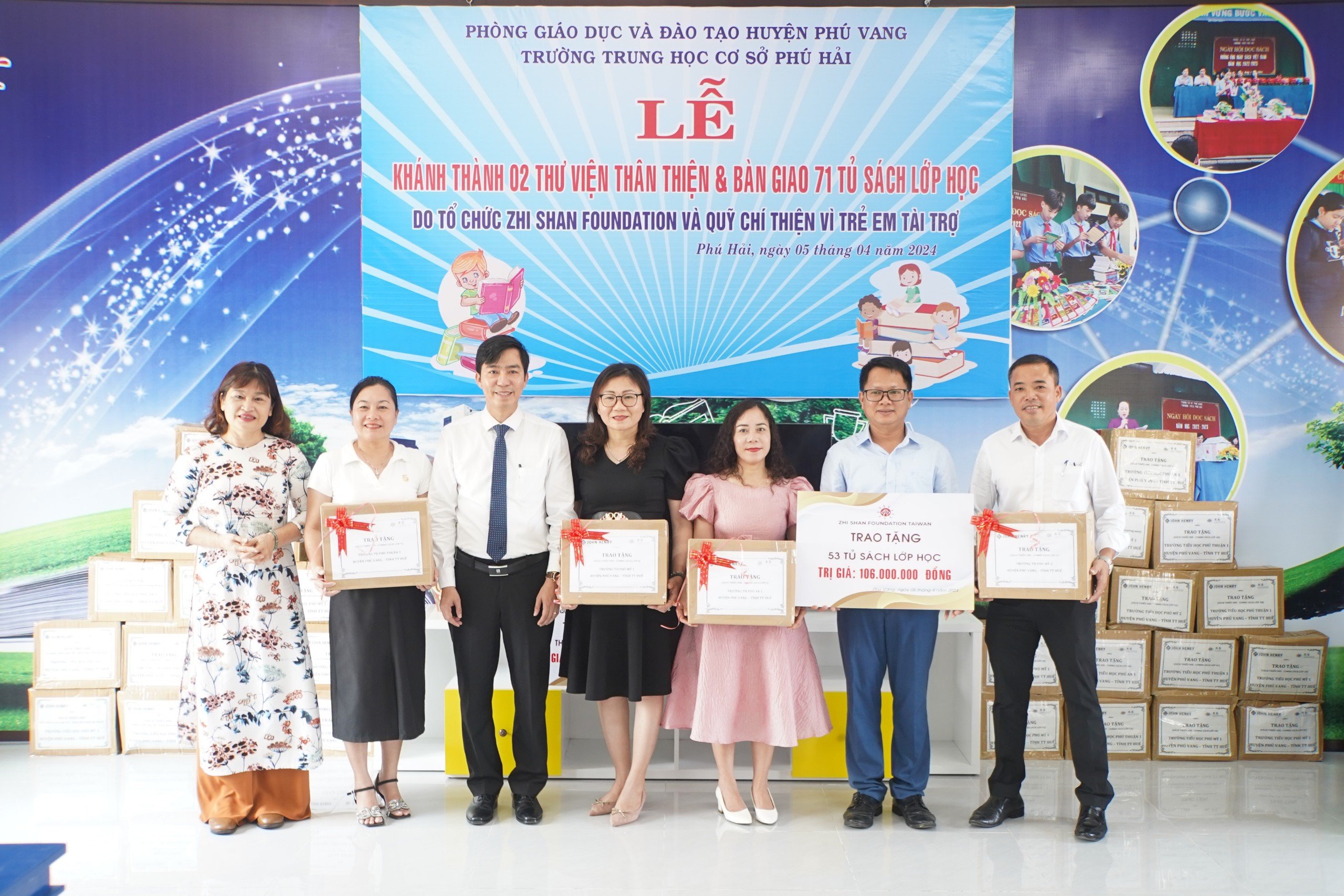 Khánh thành 2 thư viện thân thiện và trao 71 tủ sách lớp học