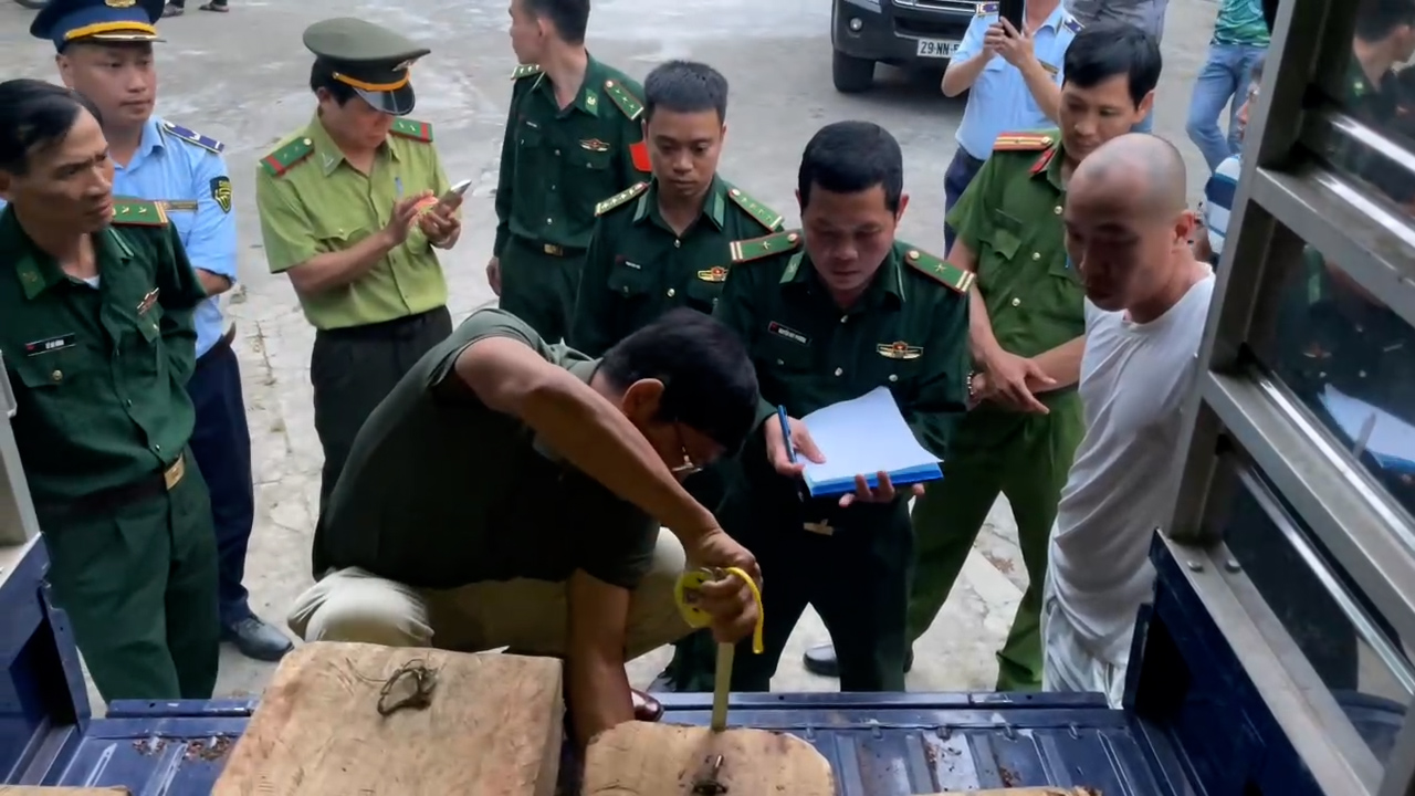 Vận chuyển gỗ trái phép không rõ nguồn gốc