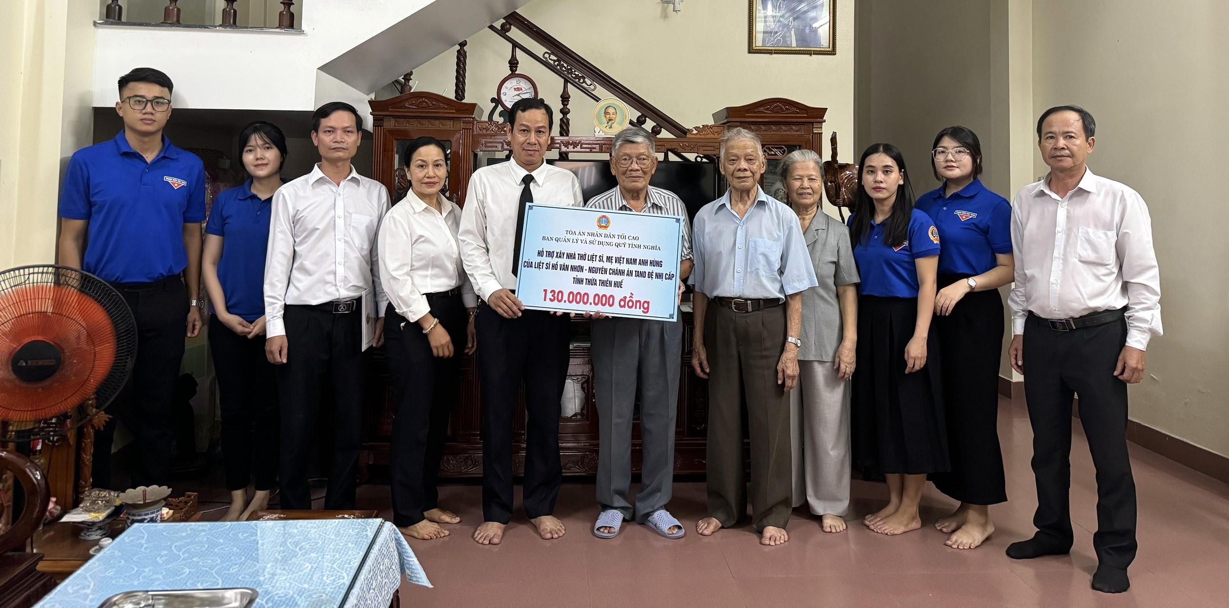 Tòa án Nhân dân tối cao hỗ trợ gia đình liệt sĩ Hồ Văn Nhơn xây nhà thờ