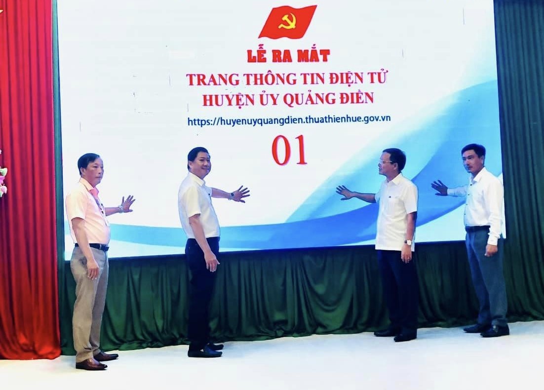 Ra mắt Trang thông tin điện tử Huyện ủy Quảng Điền