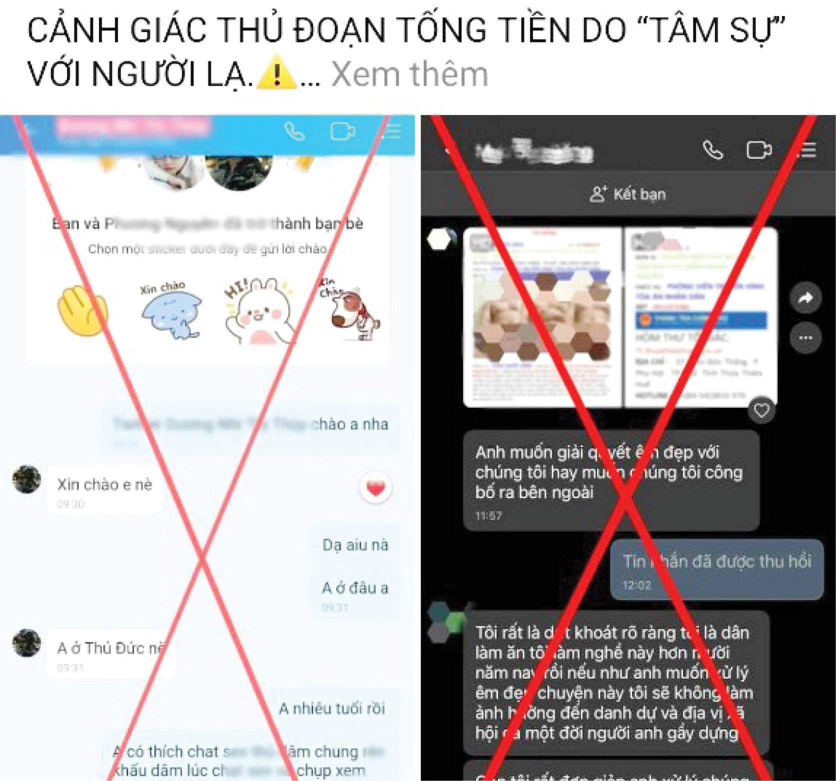 “Tâm sự” với người lạ, lời cảnh báo với cánh mày râu