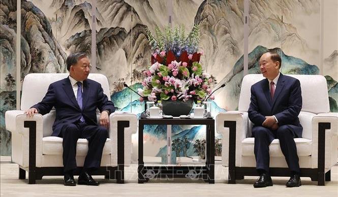 Tổng Bí thư, Chủ tịch nước Tô Lâm hội kiến Ủy viên Bộ Chính trị, Bí thư Tỉnh ủy Quảng Đông