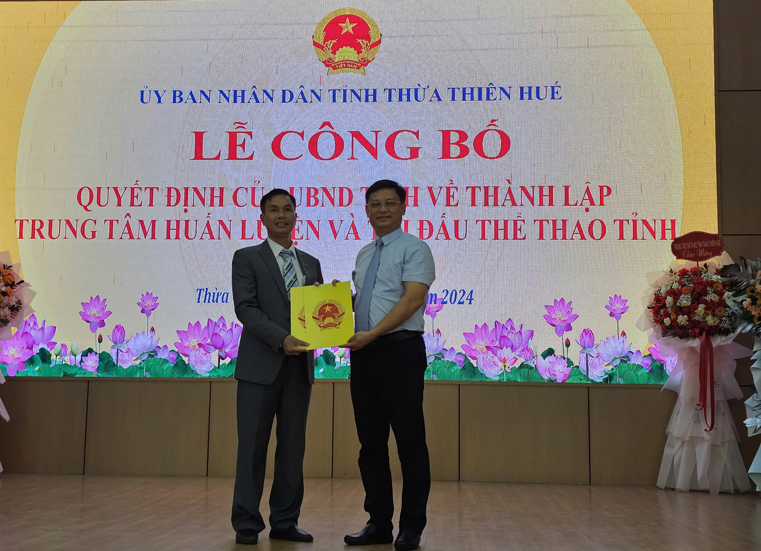 Ông Hồ Đắc Quang làm Giám đốc Trung tâm Huấn luyện và Thi đấu thể thao tỉnh