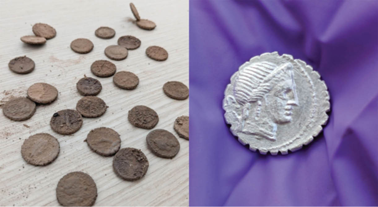 Phát hiện bộ tiền xu La Mã cổ đại ở Sicily