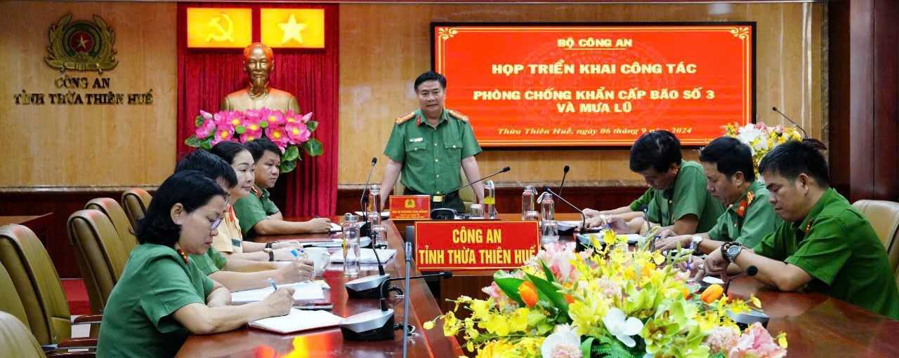 Công an toàn tỉnh triển khai các phương án ứng phó với bão số 3