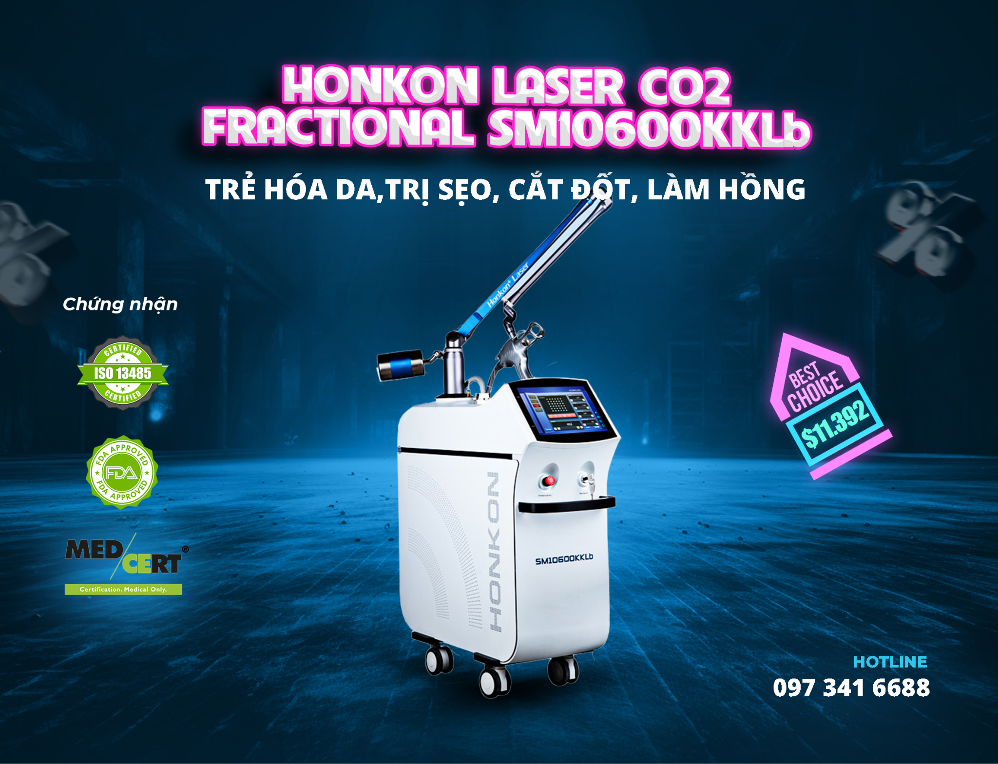 Máy laser xóa xăm và trị sẹo của Hakai Việt Nam - Bí quyết lấy lại làn da tự tin