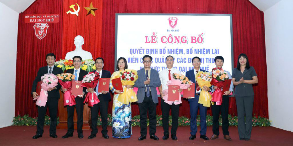 Đại học Huế bổ nhiệm nhiều vị trí quản lý tại các đơn vị thuộc và trực thuộc