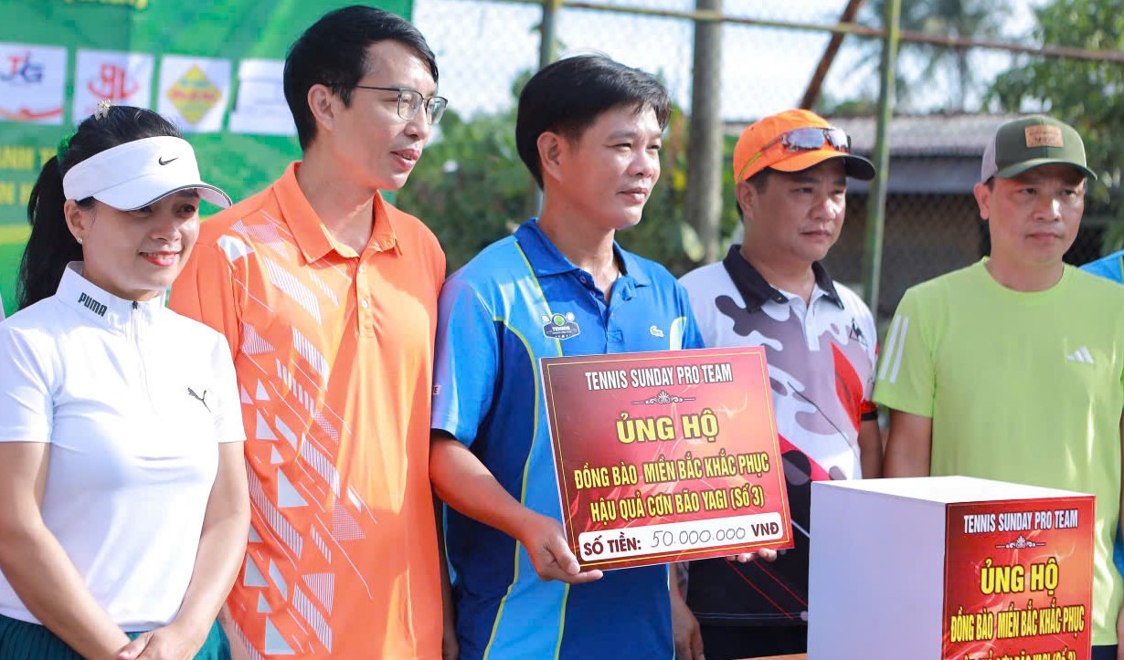 Giải Tennis chung tay ủng hộ đồng bào các tỉnh, thành phía Bắc bị thiệt hại do bão số 3