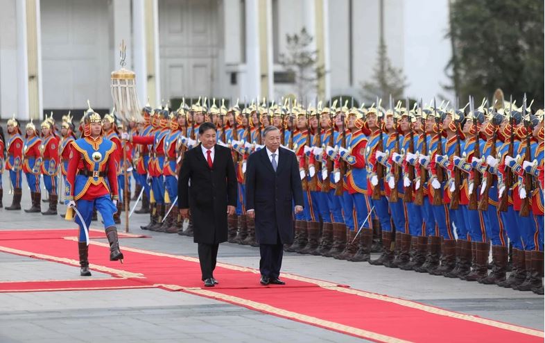 Lễ đón Tổng Bí thư, Chủ tịch nước Tô Lâm thăm cấp Nhà nước Mông Cổ