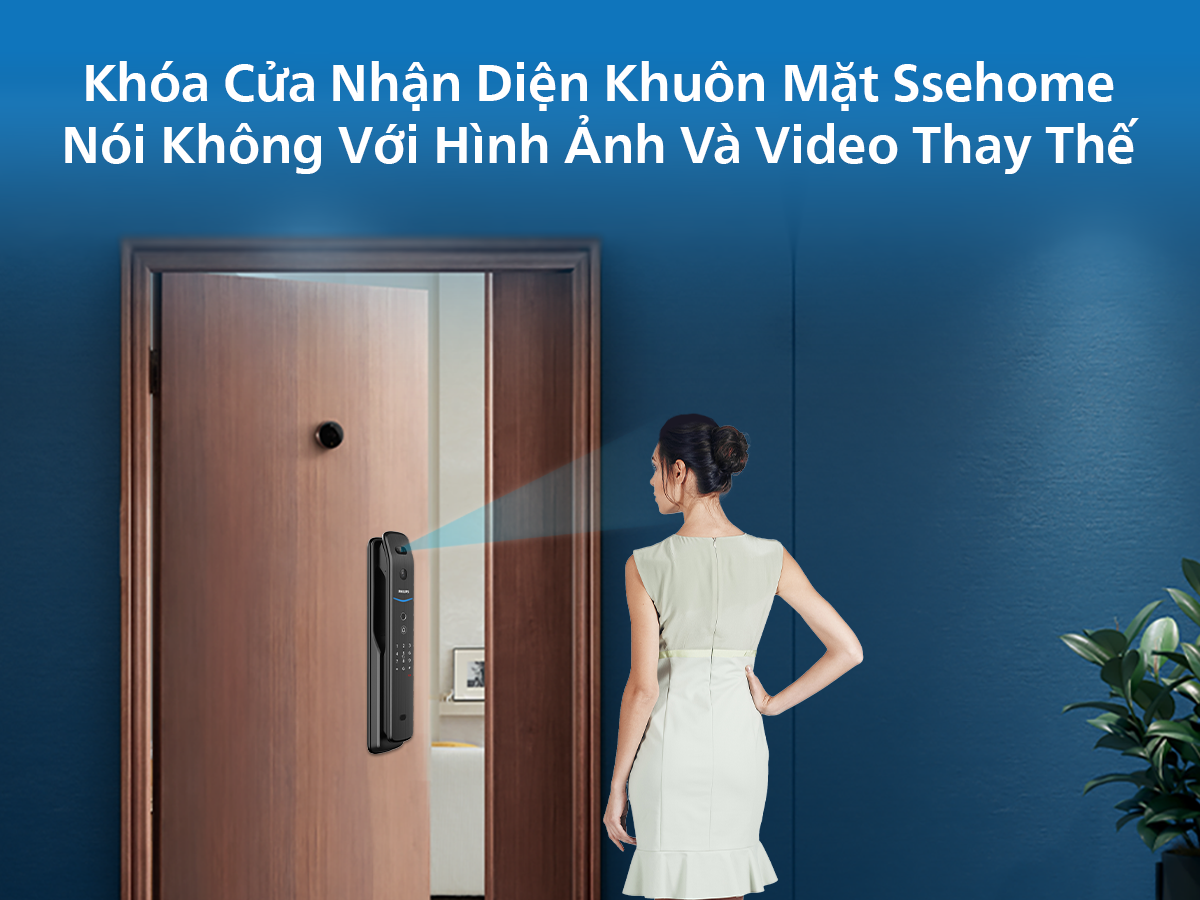 Mở cửa không chạm với khóa cửa nhận diện khuôn mặt Ssehome