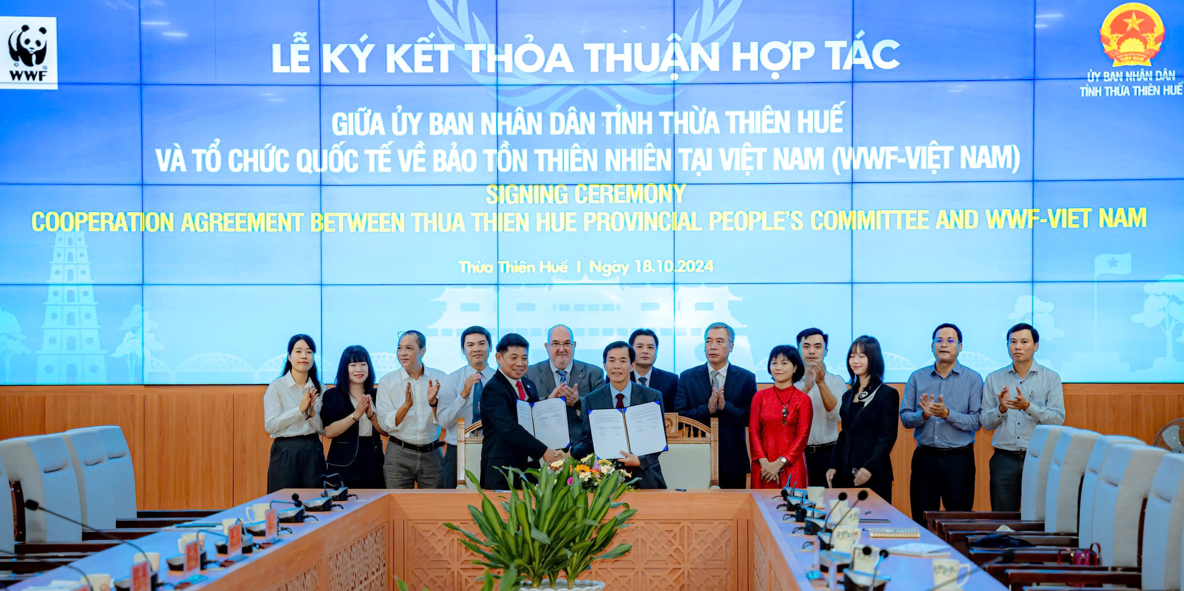 Thừa Thiên Huế ký kết thỏa thuận hợp tác với tổ chức WWF - Việt Nam