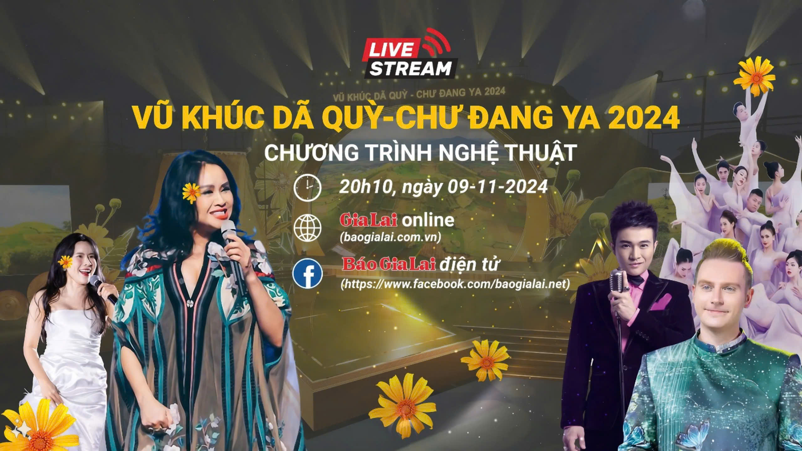 Trực tiếp Chương trình nghệ thuật Vũ khúc Dã quỳ - Chư Đang Ya 2024