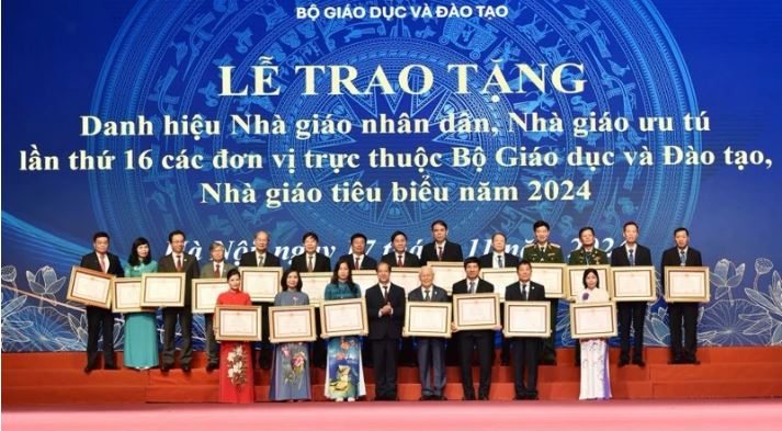 Tôn vinh các Nhà giáo Nhân dân, Nhà giáo Ưu tú và Nhà giáo tiêu biểu năm 2024