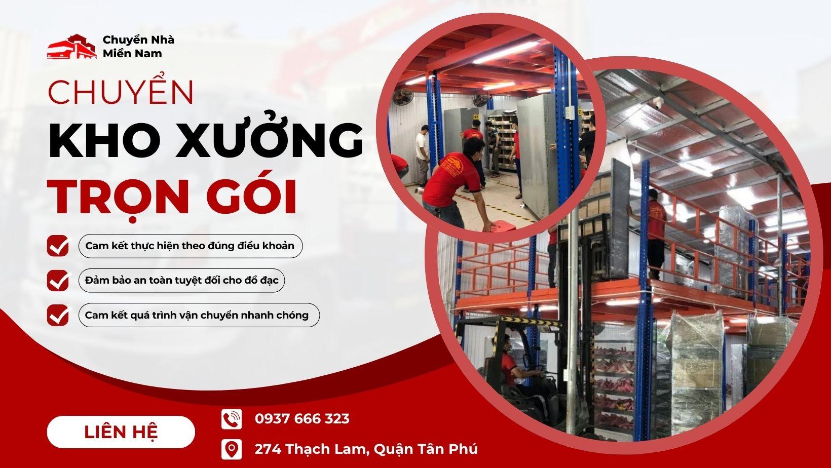 Dịch vụ chuyển kho xưởng trọn gói, giá rẻ TPHCM
