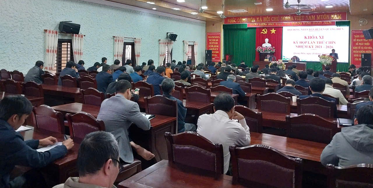 HĐND huyện Quảng Điền thông qua 5 nghị quyết về phát triển KT-XH; giảm nghèo; thu chi ngân sách 2025