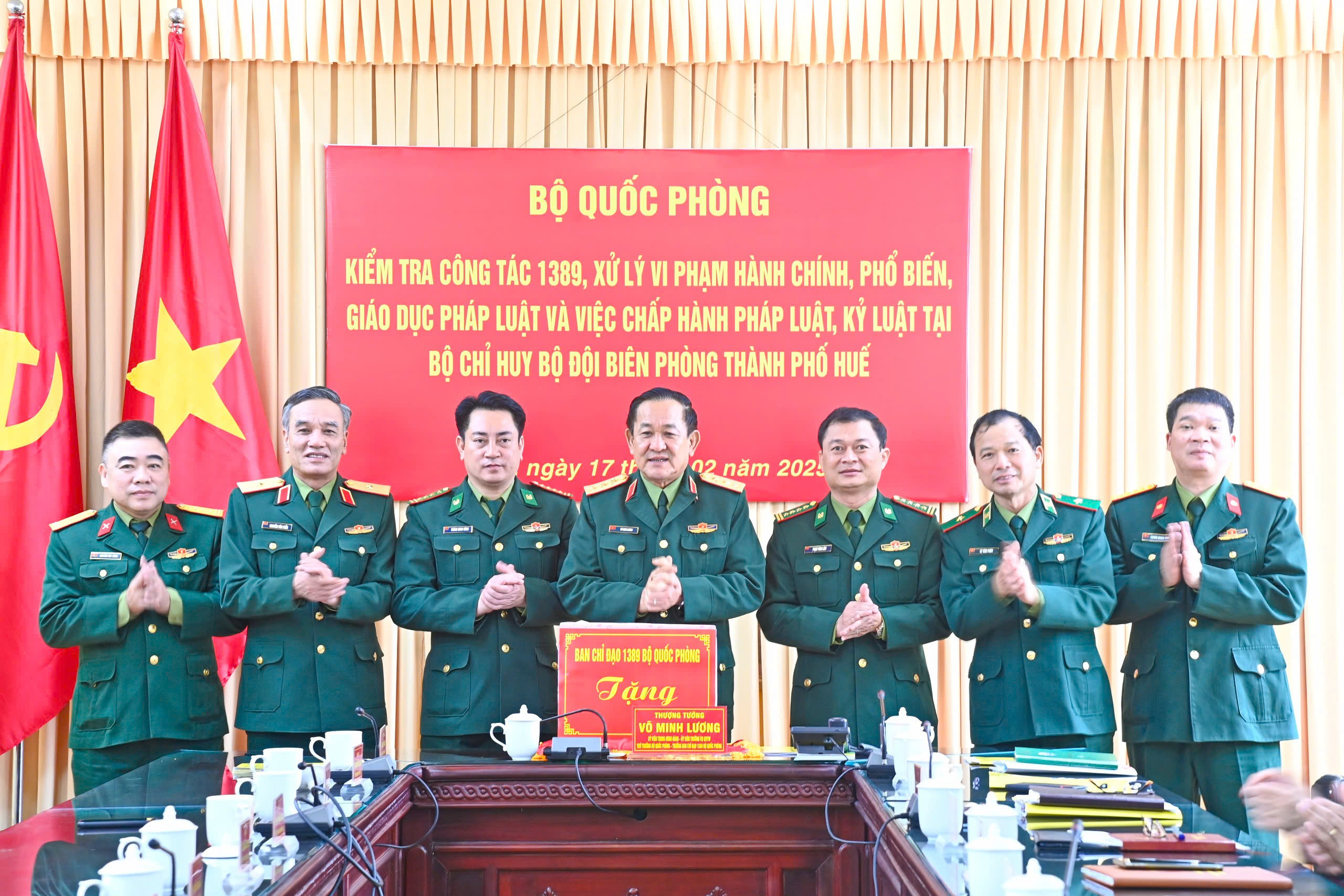 Kiểm tra công tác 1389 tại Bộ Chỉ huy Bộ đội Biên phòng thành phố Huế