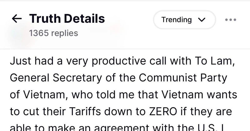 Tổng thống Hoa Kỳ Cuộc điện đàm với Tổng Bí thư Tô Lâm rất hiệu quả