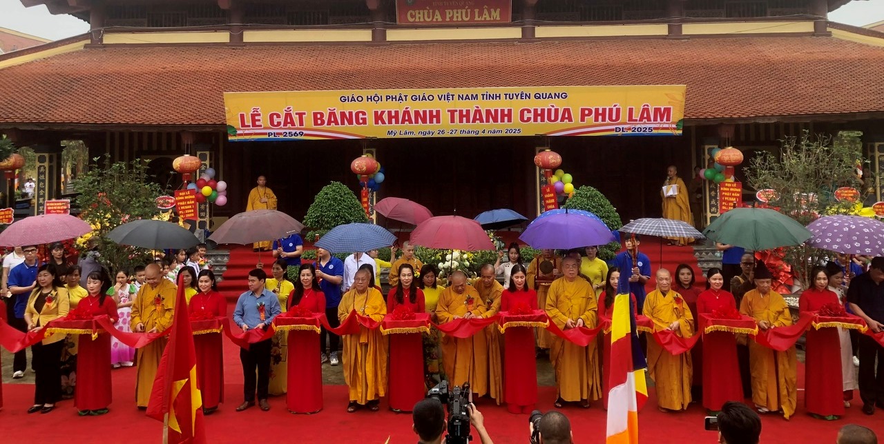 Tổ chức Đại lễ Phật đản Vesak Phật lịch 2569 và khánh thành chùa Phú Lâm tại Tuyên Quang