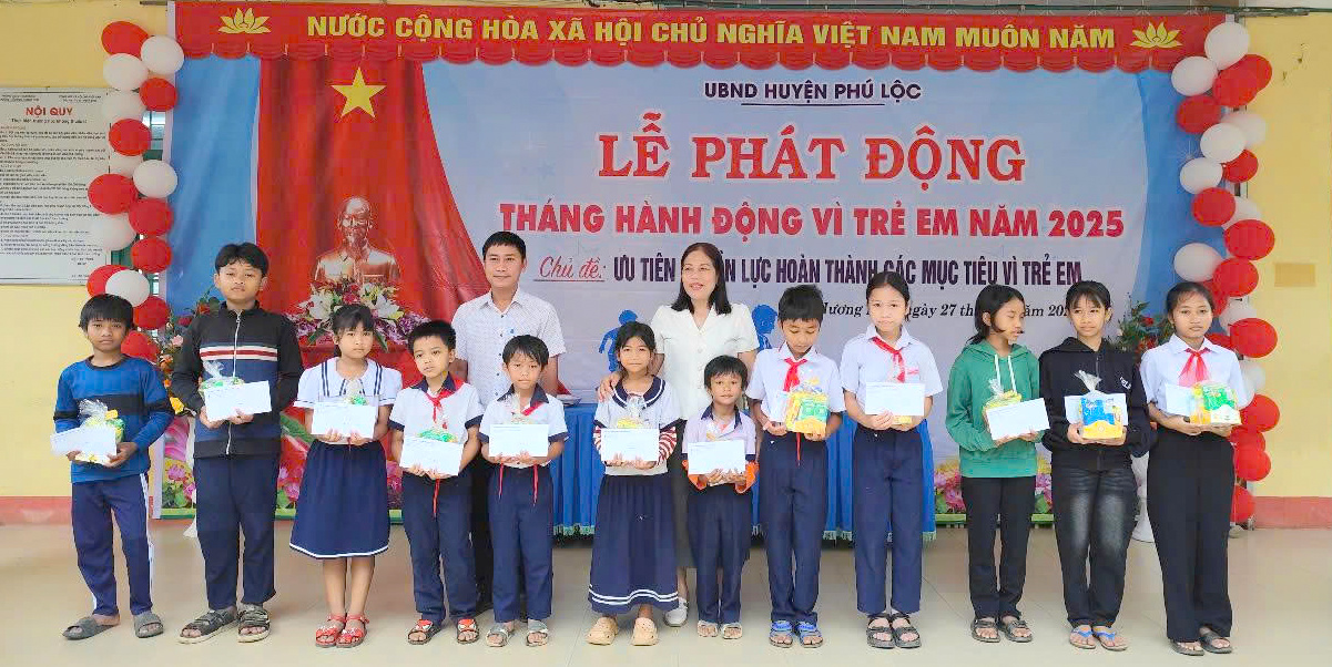 Phú Lộc phát động tháng hành động vì trẻ em năm 2025