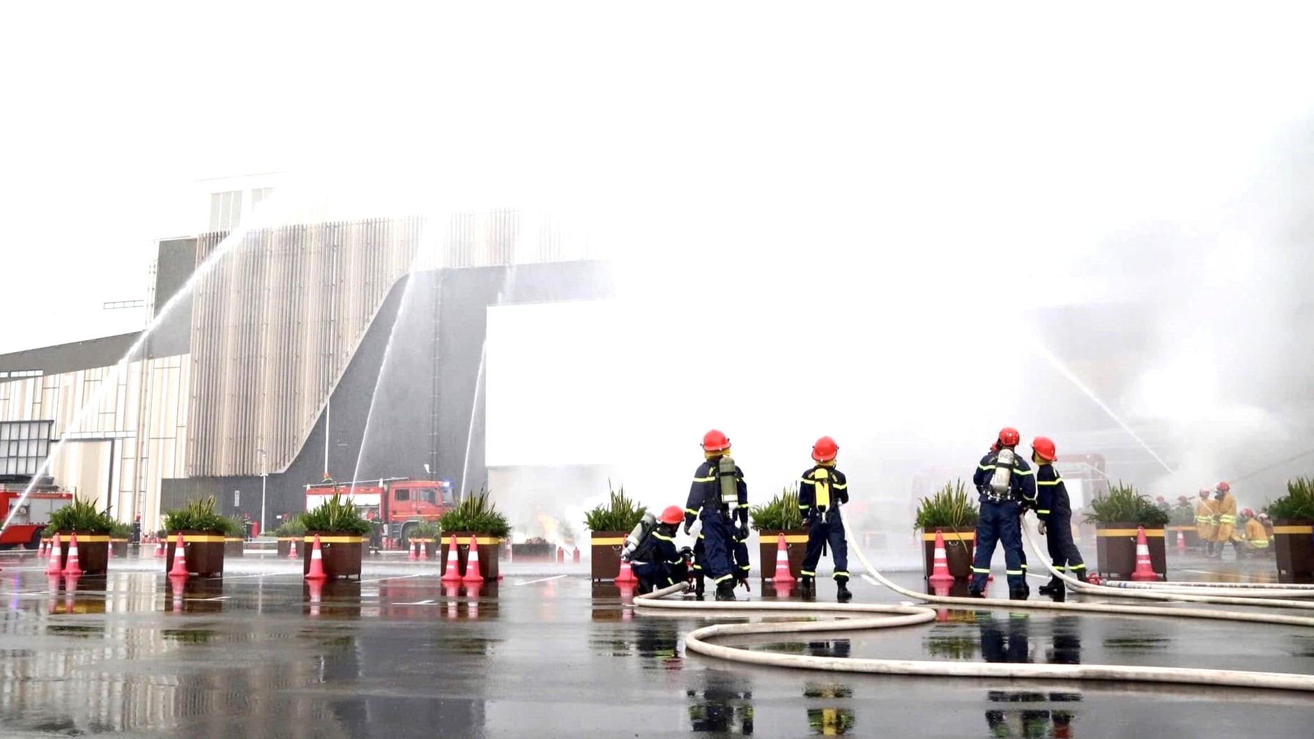 Chuẩn bị thực tập chữa cháy, cứu nạn quy mô lớn tại Aeon Mall Huế