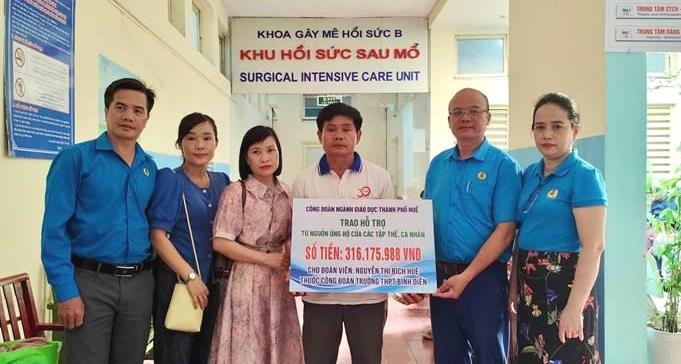 Hỗ trợ trên 300 triệu đồng cho giáo viên mắc bệnh hiểm nghèo